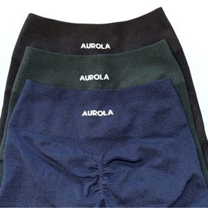 Aurola Butt Scrunch Shorts - Ponderosa Green, Tuxedo Blue, Black